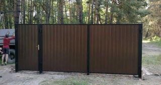 Купить распашные ворота из профнастила Нерюнгри, цена от 2753 руб.